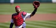 Yadier Molina after a regular-season game win